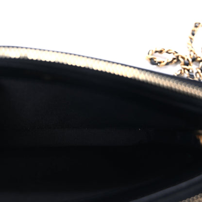 Chanel Caviar Quilted CC Filigree Clutch With Chain Black 4 of 8