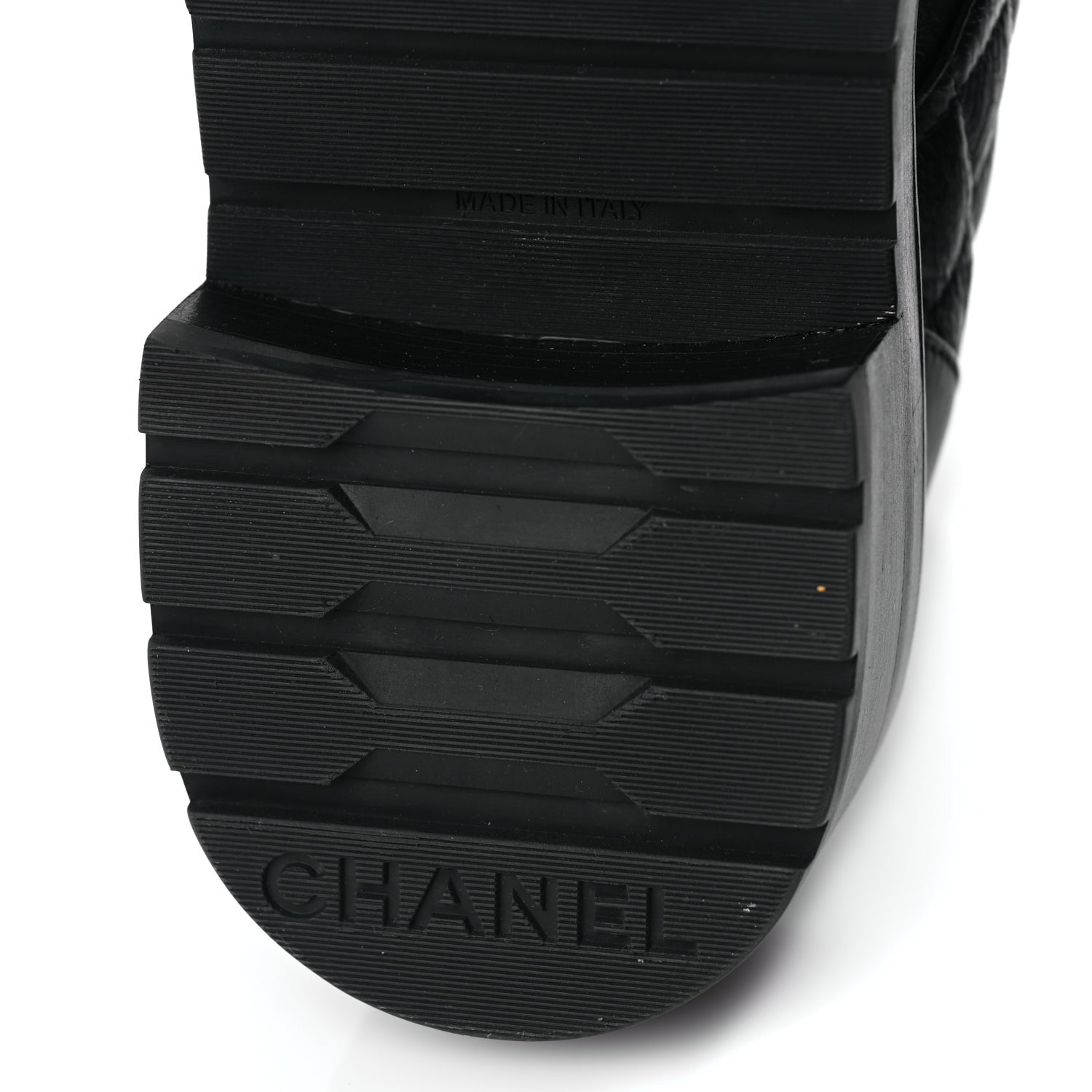 Chanel Shiny Goatskin Calfskin Quilted Lace Up Combat Boots 40 Black 7 of 8