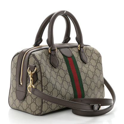 Gucci GG Supreme Monogram Web Small Ophidia Top Handle Bag Beige Ebony 3 of 10