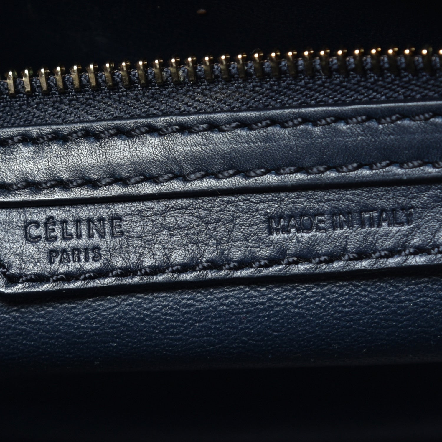 Celine Smooth Calfskin Mini Luggage Navy Blue 6 of 9