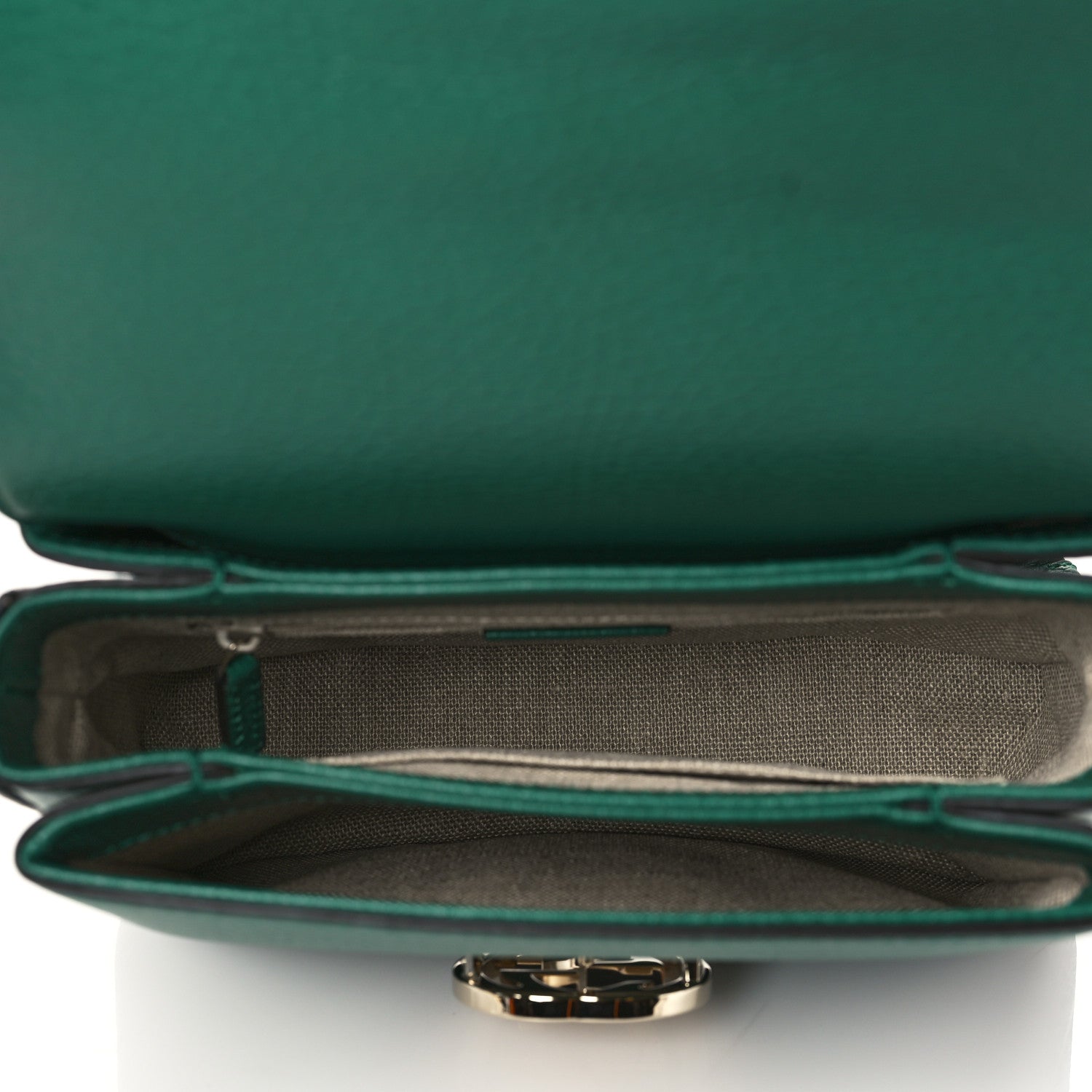 Gucci Dollar Calfskin Interlocking G Crossbody Bag Emerald 5 of 10