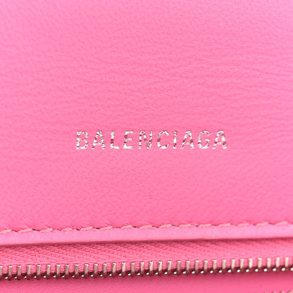 Balenciaga Shiny Calfskin Crocodile Embossed Small Hourglass Top Handle Bag Baby Pink 6 of 7