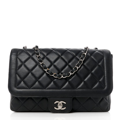 Chanel Lambskin Quilted Large Coco Rider Flap Black 1 of 11