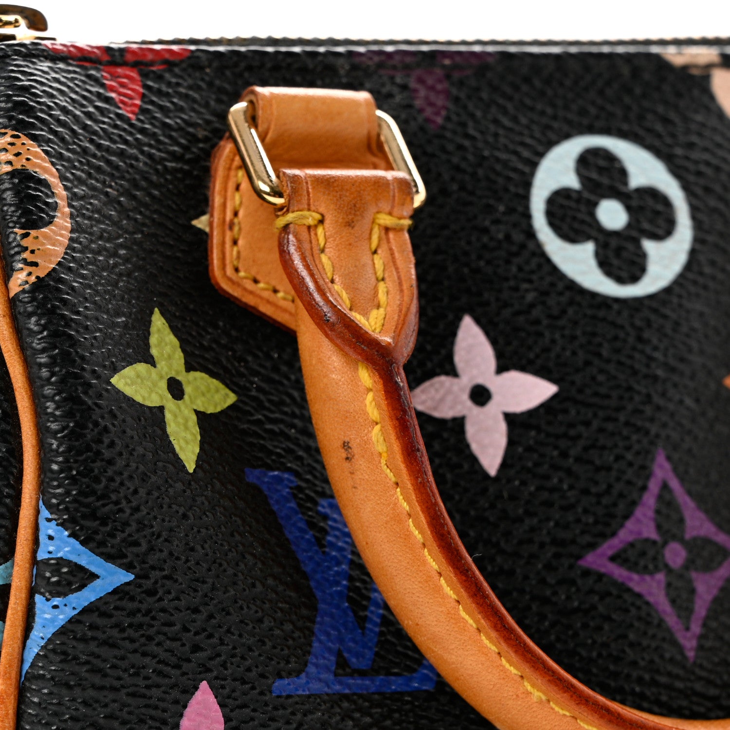 Louis Vuitton Monogram Multicolor Mini Sac HL Speedy Black 10 of 11