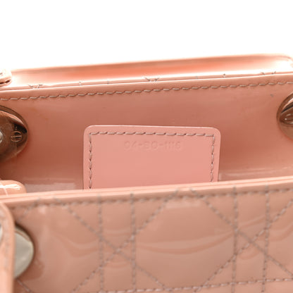 Christian Dior Patent Cannage Medium Lady Dior Rose Clair 11 of 14