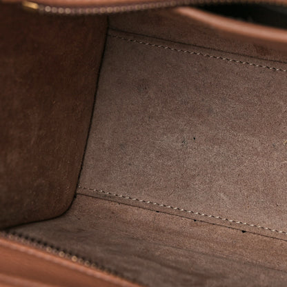 Celine Drummed Calfskin Nano Luggage Camel 11 of 12