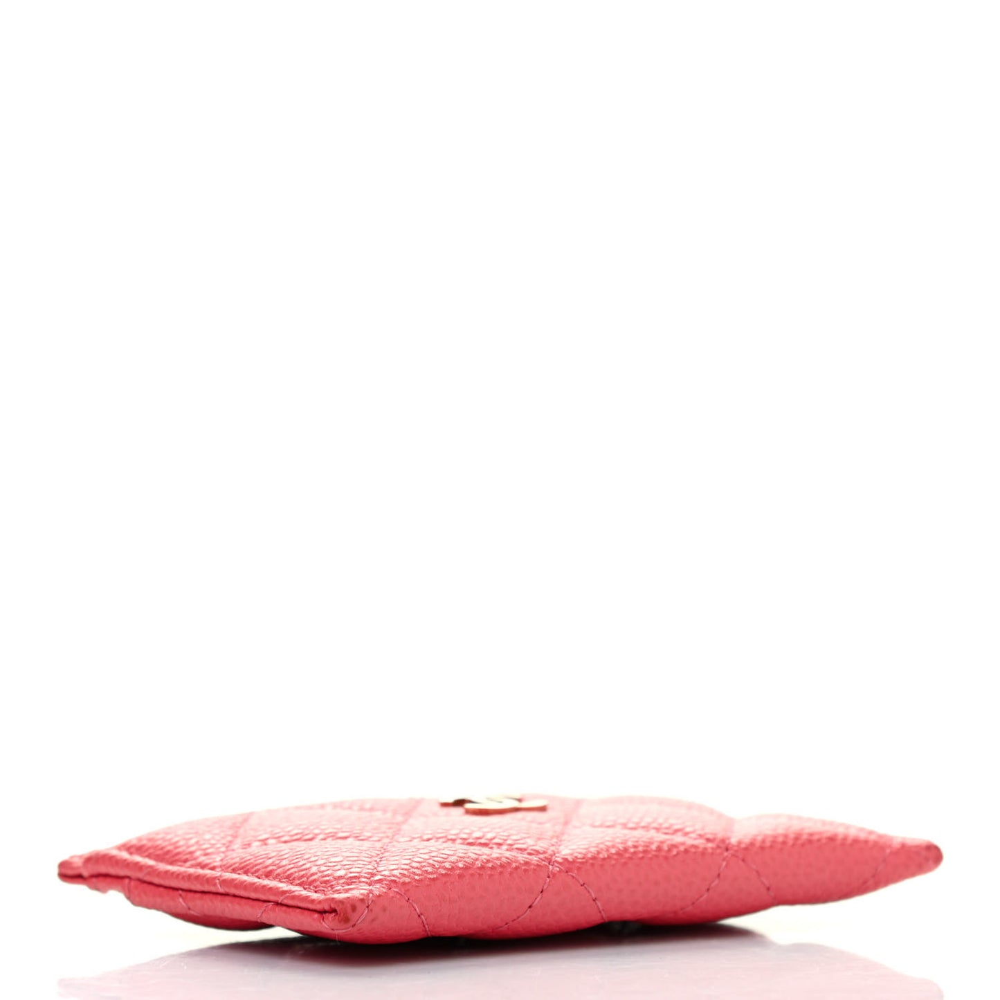 Caviar Quilted Card Holder Pink
