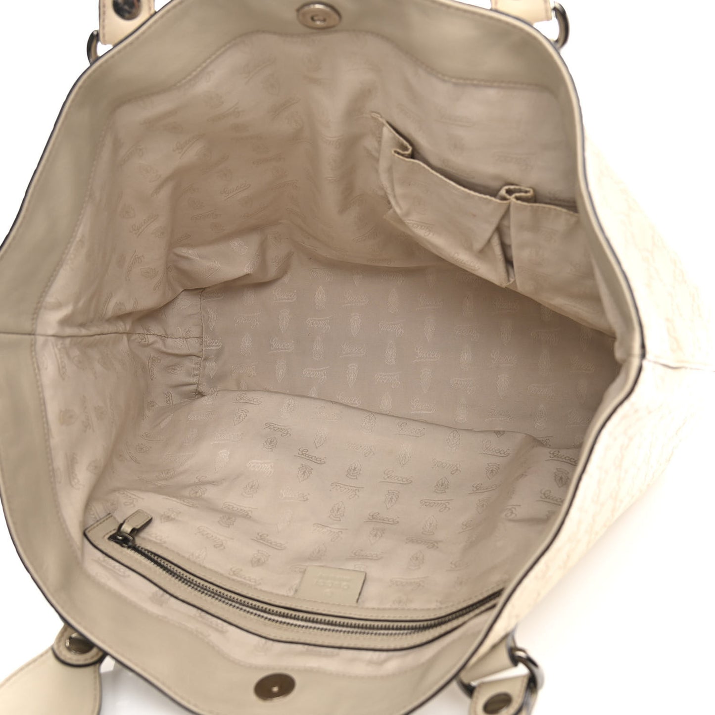 Guccissima Medium Icon Bit Tote Off White