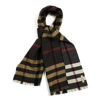Burberry Wool Giant Check Scarf Black 1 of 4