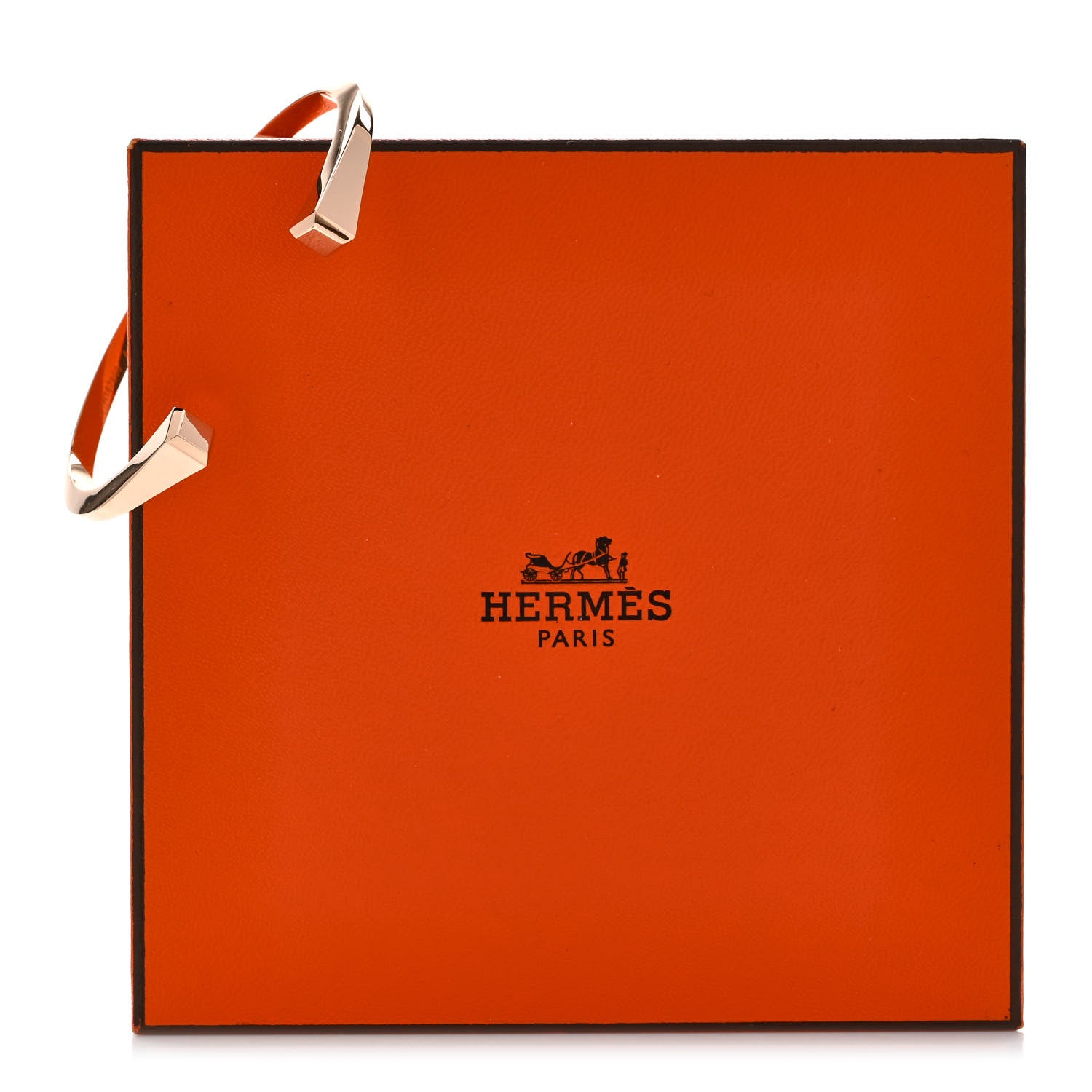 Hermes 18K Rose Gold PM Clou de Forge Cuff Bracelet SH 4 of 4