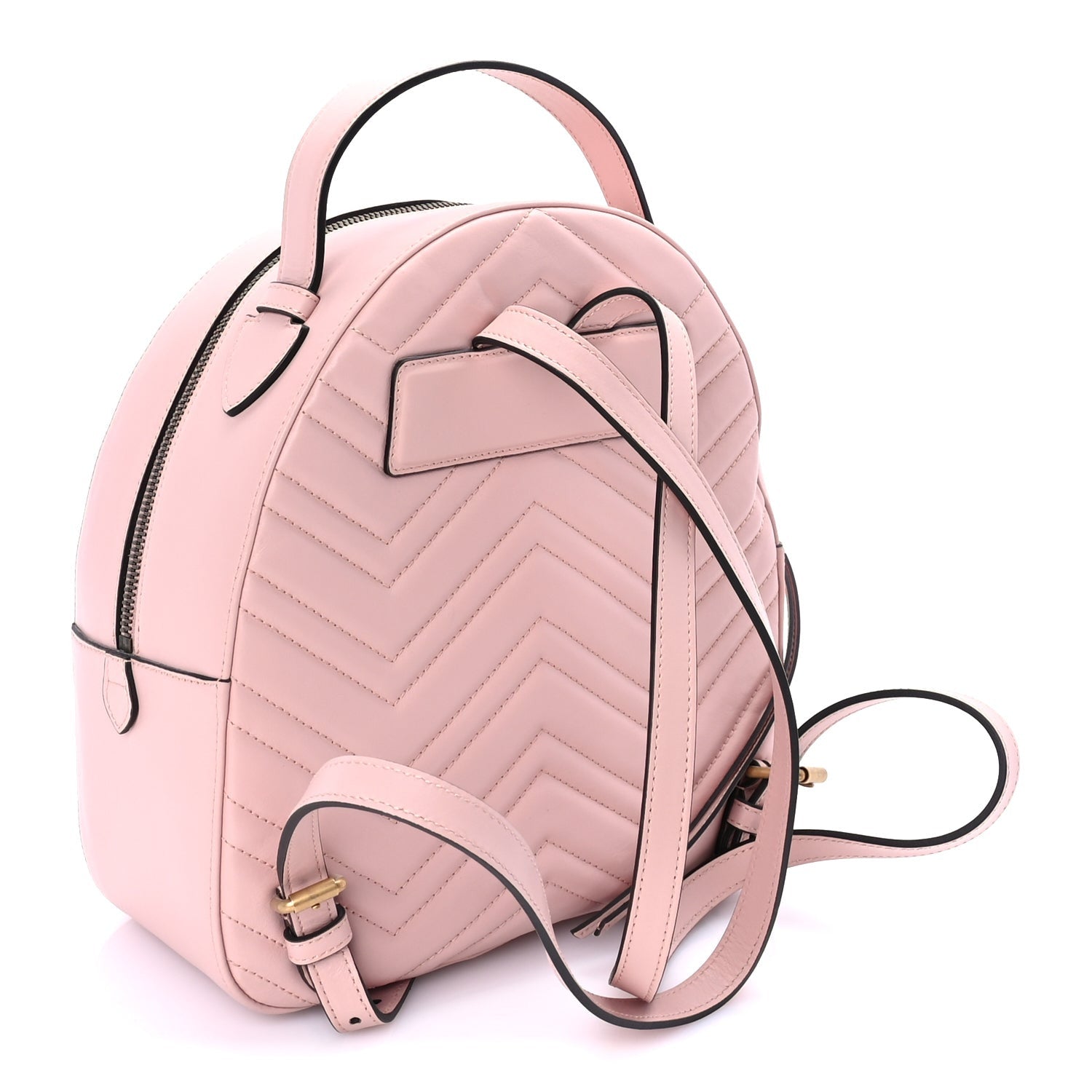 Gucci Calfskin Matelasse GG Marmont Backpack Porcelain Rose 2 of 8
