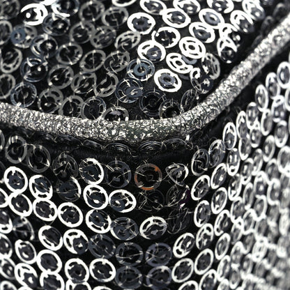 Chanel Sequin Medium Single Flap Dark Silver 13 of 17