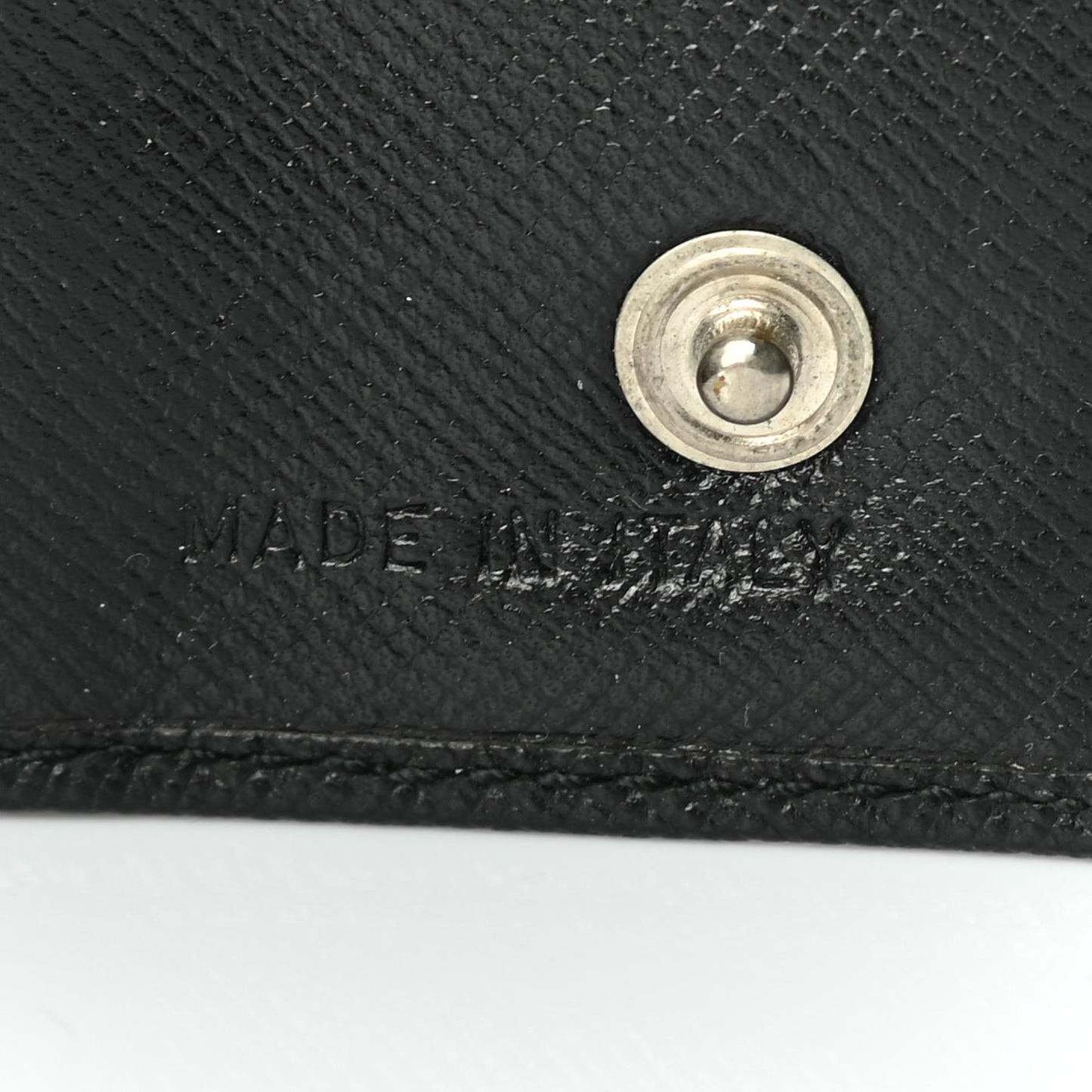 Saffiano Metal 6 Key Holder Black