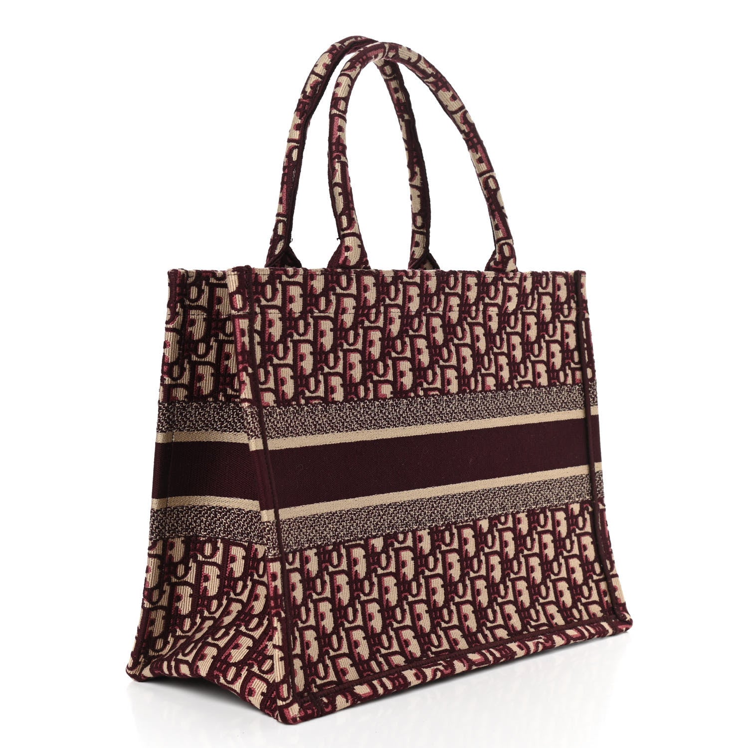 Christian Dior Oblique Medium Book Tote Burgundy Multicolor 2 of 9