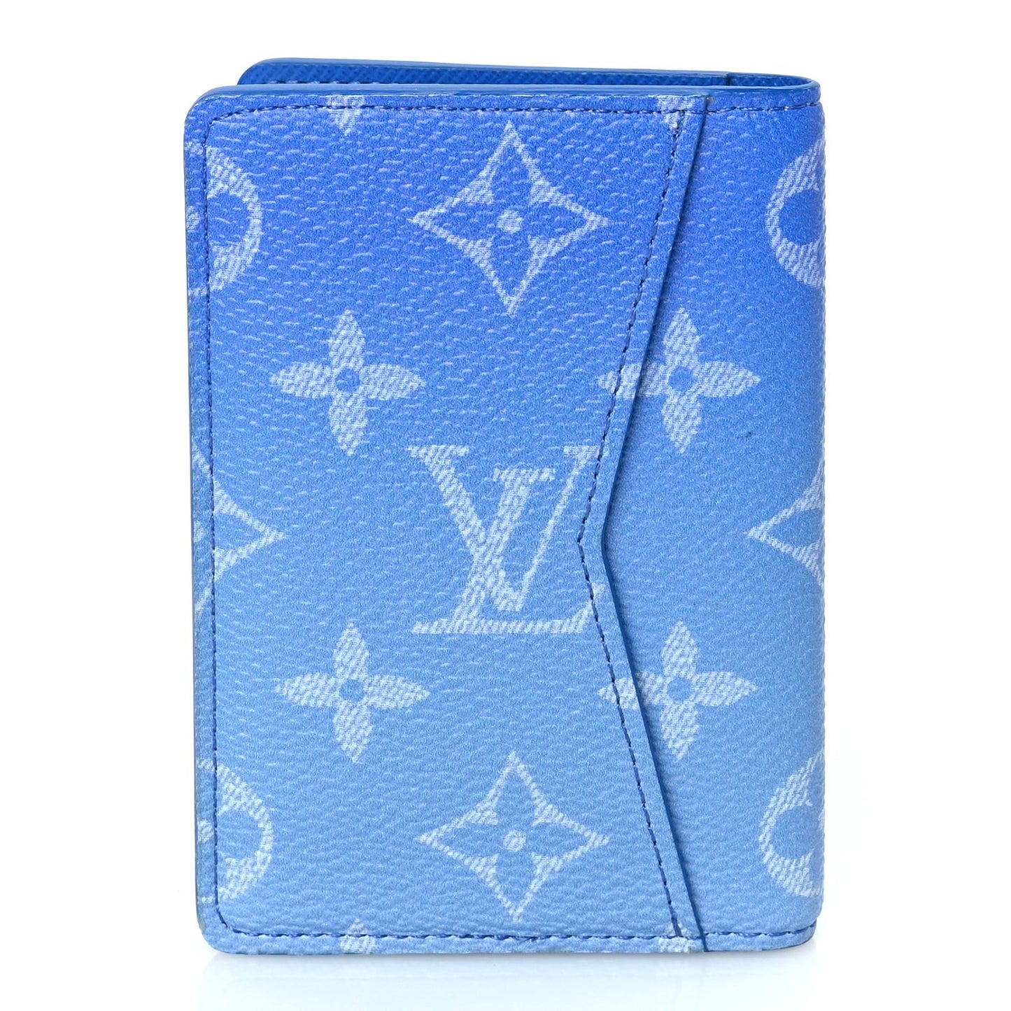 Monogram Clouds Pocket Organizer Blue