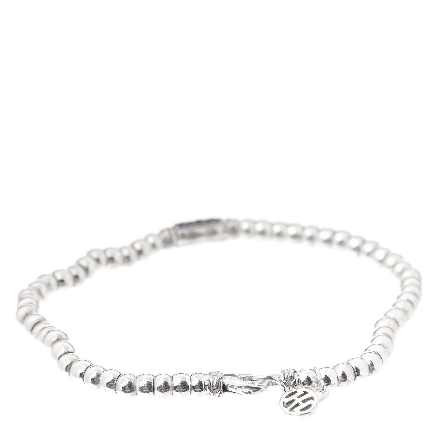 Sterling Silver Amethyst Bedeg Bead Bracelet