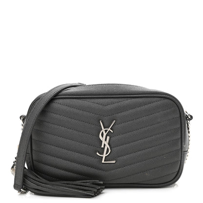 Saint Laurent Grain De Poudre Matelasse Monogram Mini Lou Camera Bag Asphalt 1 of 14