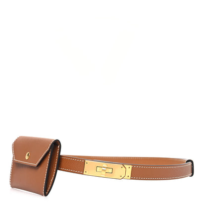 Hermes Epsom Kelly Pocket Belt Gold 1 of 6