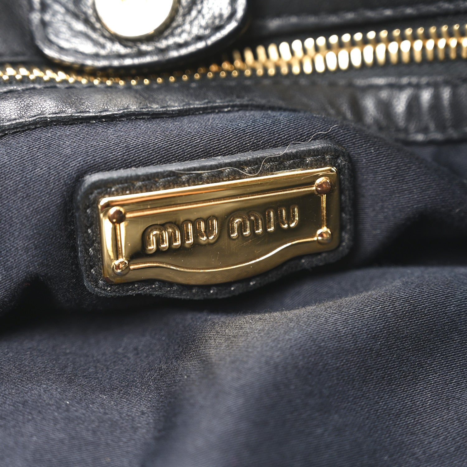 Miu Miu Nappa Matelasse Top Handle Black 6 of 10