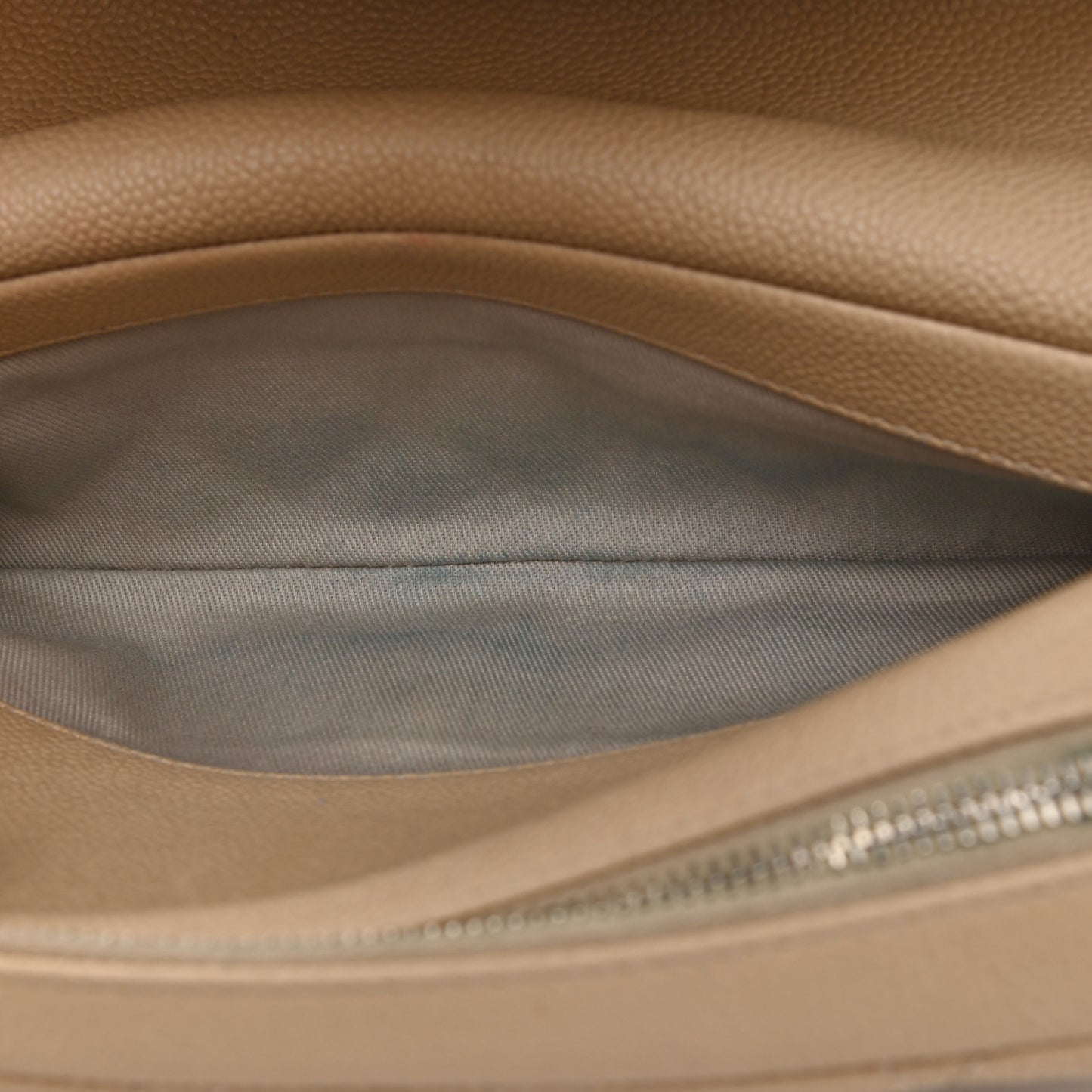 Caviar Quilted Medium Easy Flap Beige