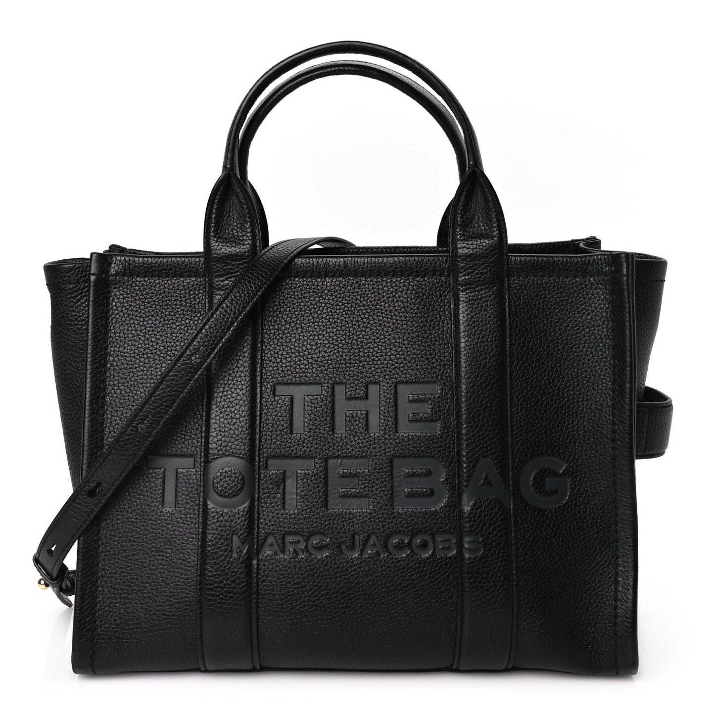 Grained Calfskin Medium The Tote Bag Black