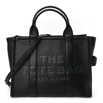 Marc Jacobs Grained Calfskin Medium The Tote Bag Black 1 of 8