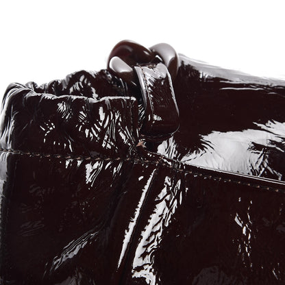 Chanel Patent Luxe Ligne Flap Brown 8 of 9