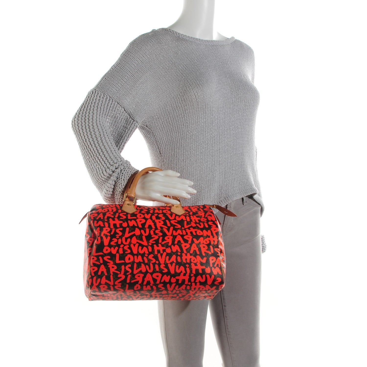 Louis Vuitton Monogram Graffiti Speedy 30 Orange 2 of 8