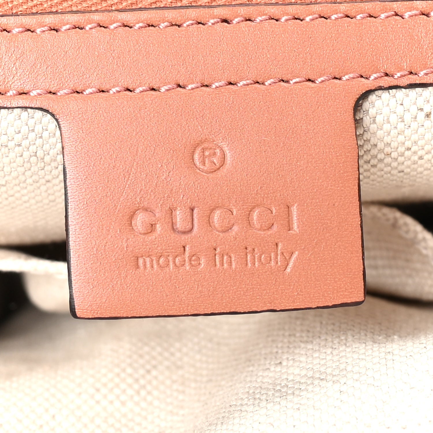 Gucci Monogram Large Heart Bit Charm Top Handle Tote Coral 6 of 9