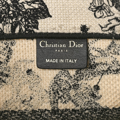 Christian Dior Canvas Embroidered Small Zodiac Toile De Jouy Book Tote Latte 6 of 10