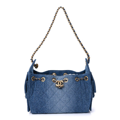 Chanel Washed Denim Quilted Mini  25 Handbag  Blue 1 of 8