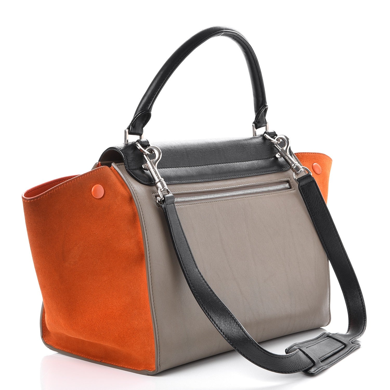 Celine Smooth Calfskin Nubuck Medium Tri-Color Trapeze 4 of 14