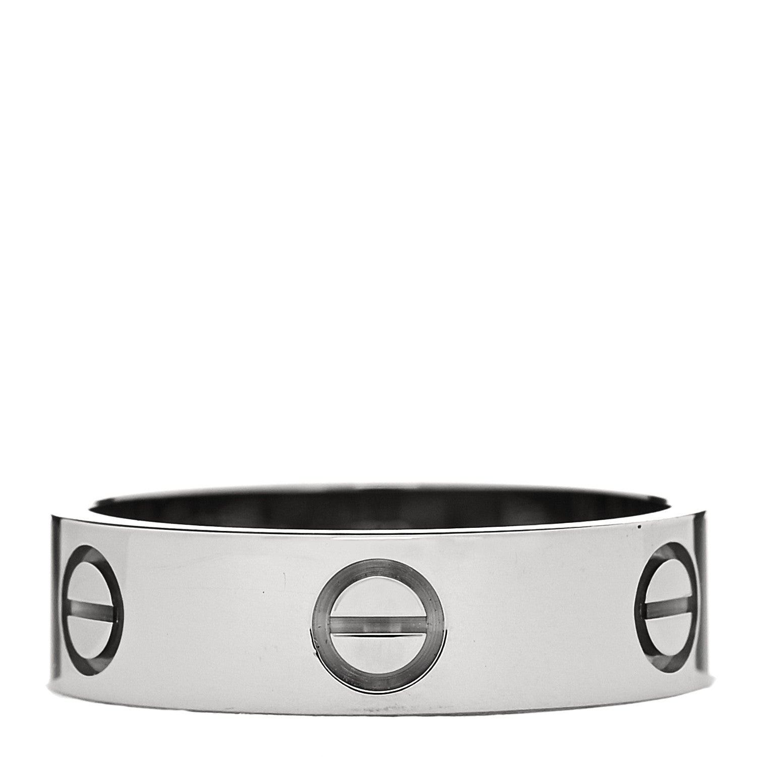 Cartier 18K White Gold 5.5mm LOVE Ring 56 7.75 1 of 4