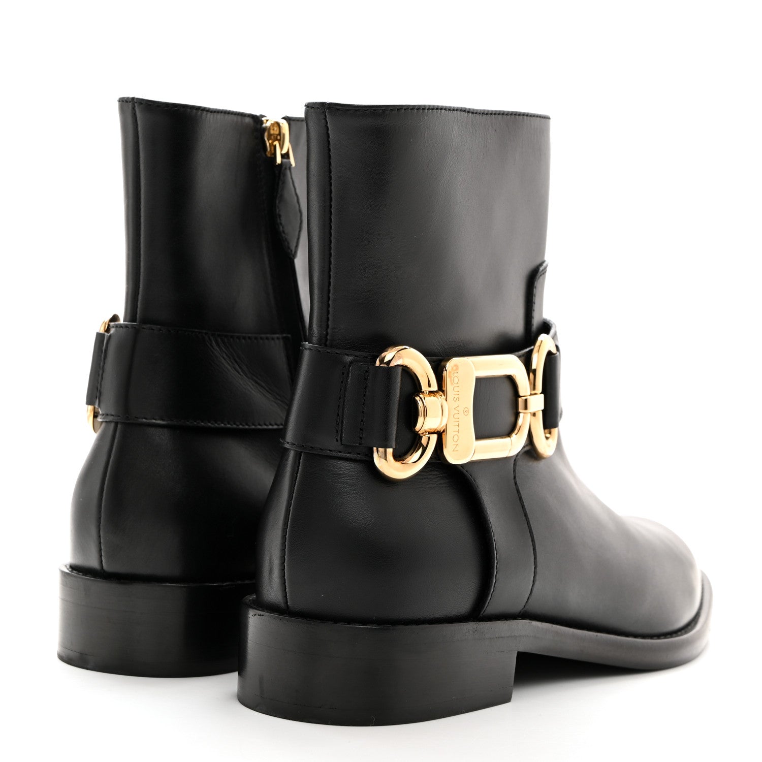 Louis Vuitton Calfskin Westside Flat Ankle Boots 39 Black 4 of 9