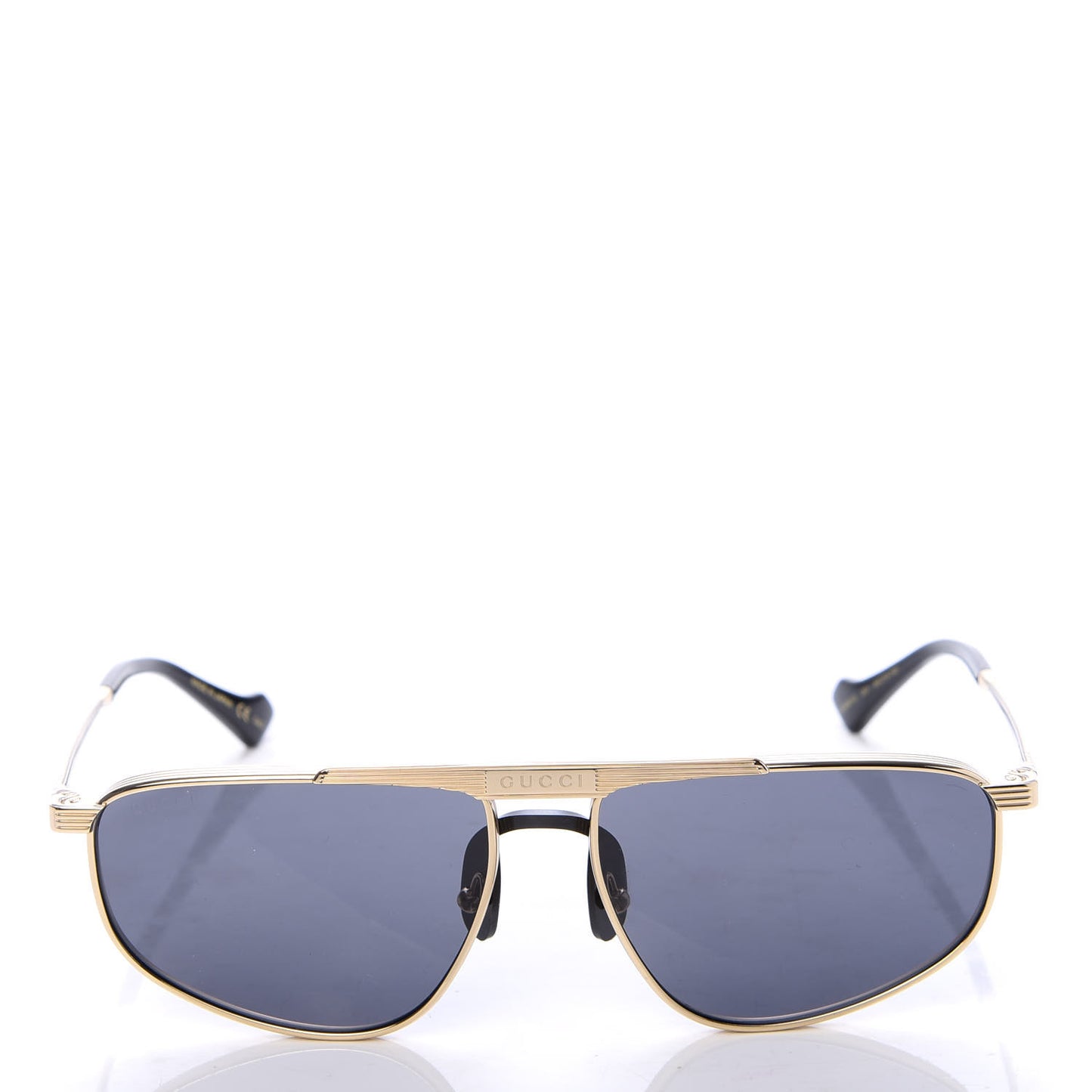 Metal Mens Squared Aviator Sunglasses GG0841S Gold