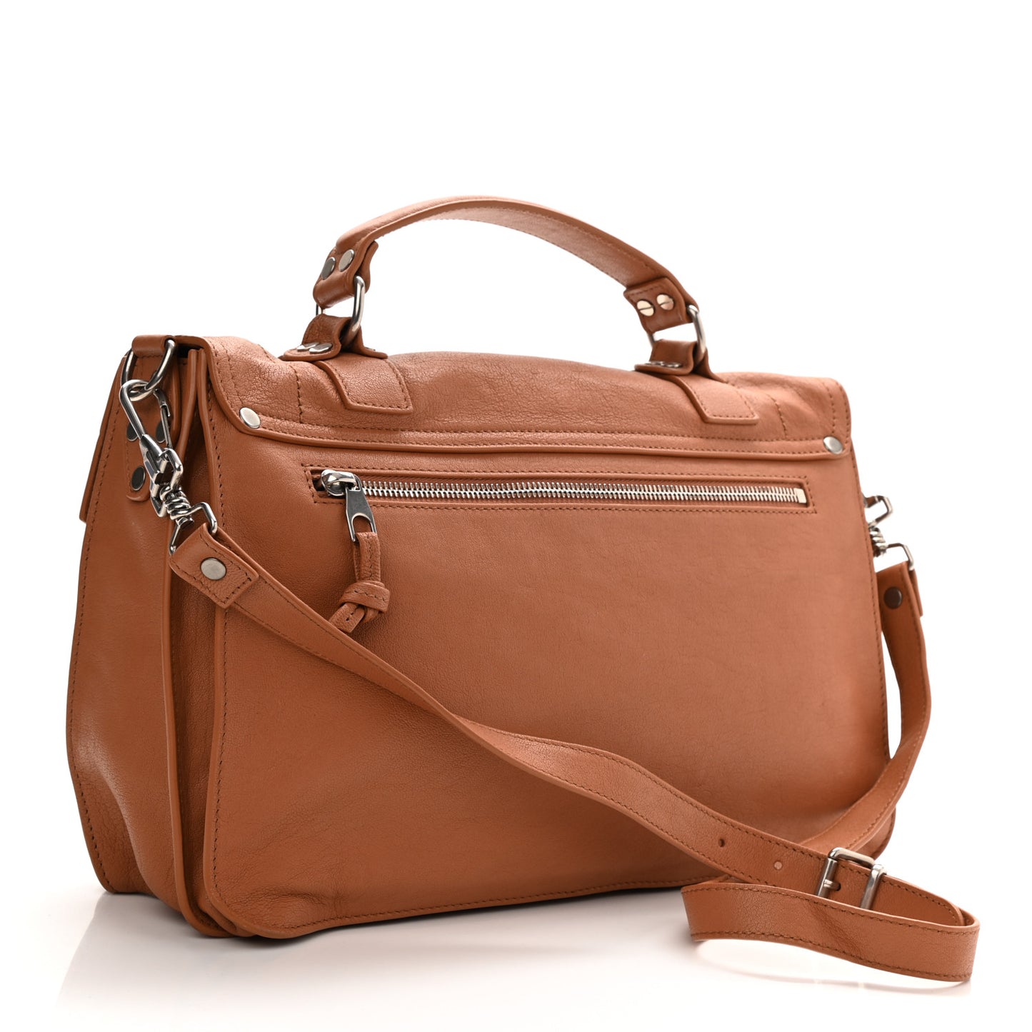 Lambskin Medium PS1 Satchel Saddle