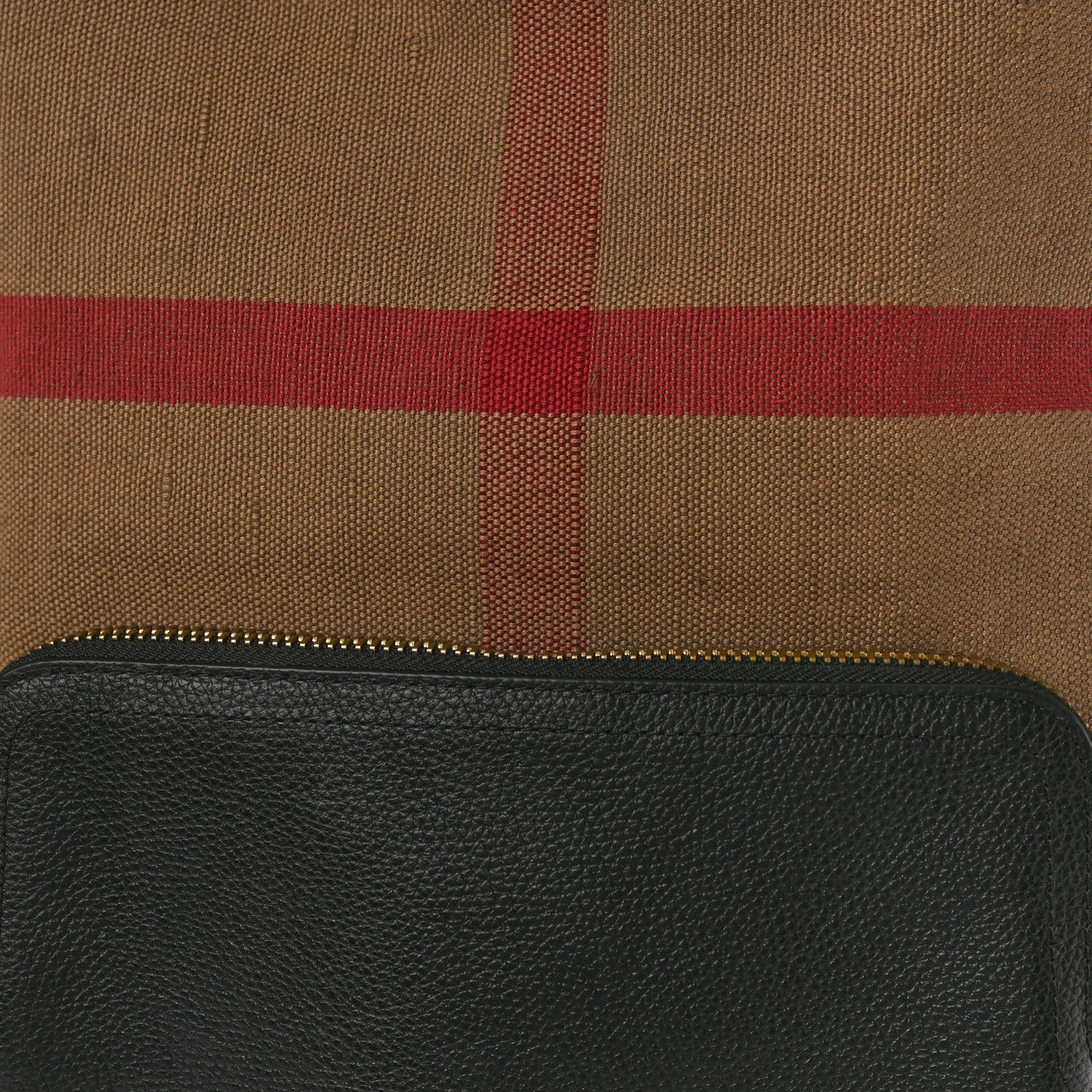 Burberry Mega Check Calfskin Abbeydale Simple Backpack Black Camel 9 of 9