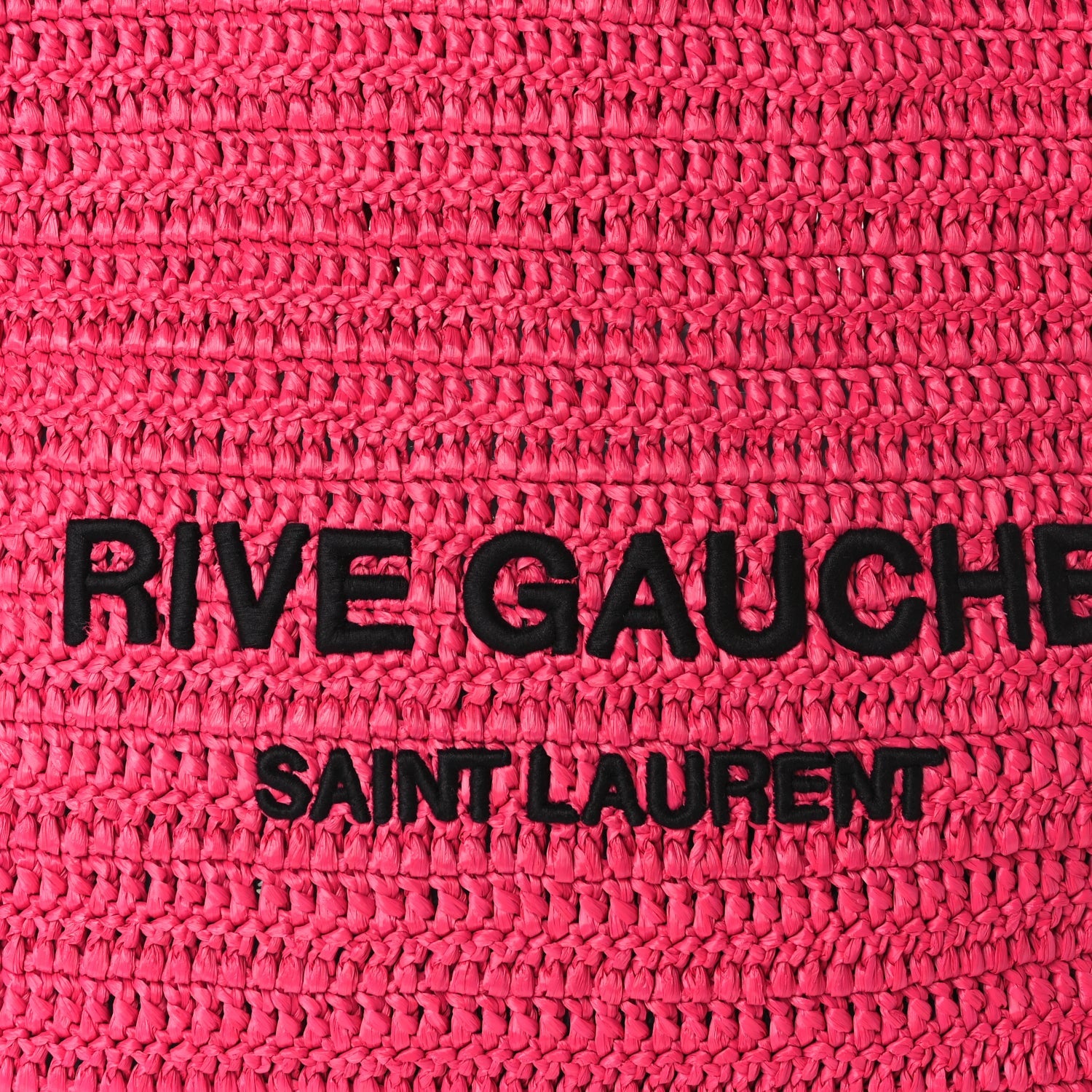 Saint Laurent Raffia Rive Gauche Tote Pink 7 of 9