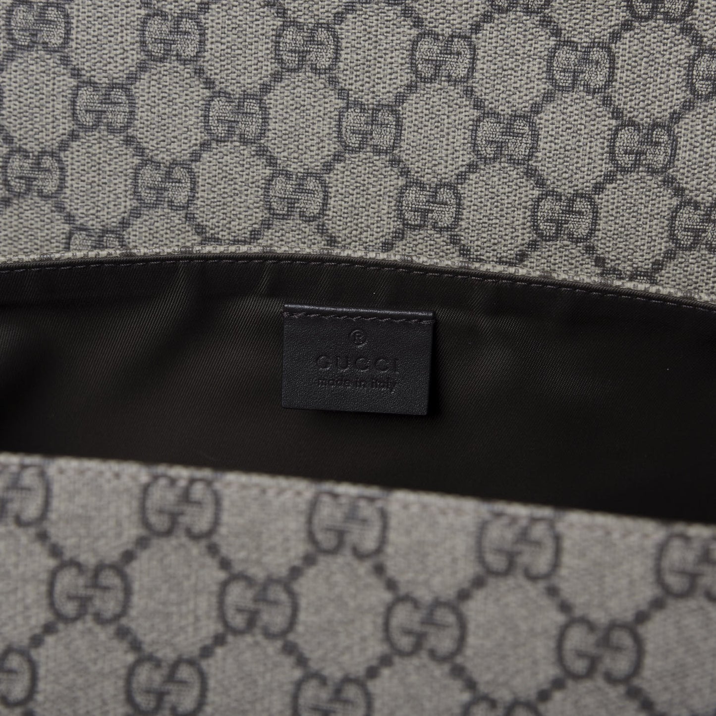 GG Plus Monogram Messenger Diaper Bag Dark Brown