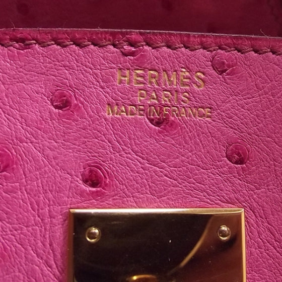 Hermes Ostrich Birkin 30 Fuchsia 8 of 12