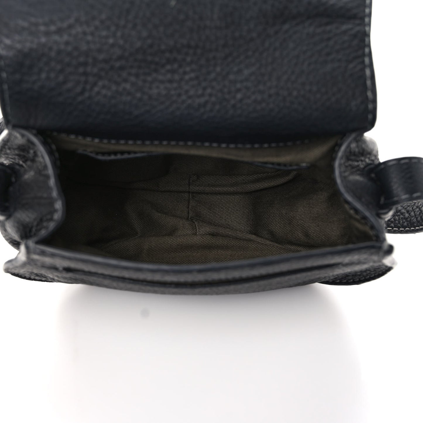 Calfskin Nano Marcie Saddle Bag Black