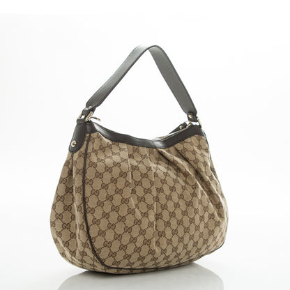 Gucci Monogram Medium Sukey Hobo Dark Brown 4 of 10