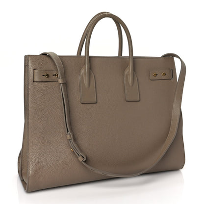 Saint Laurent Calfskin Large Souple Sac De Jour Dark Beige 2 of 8
