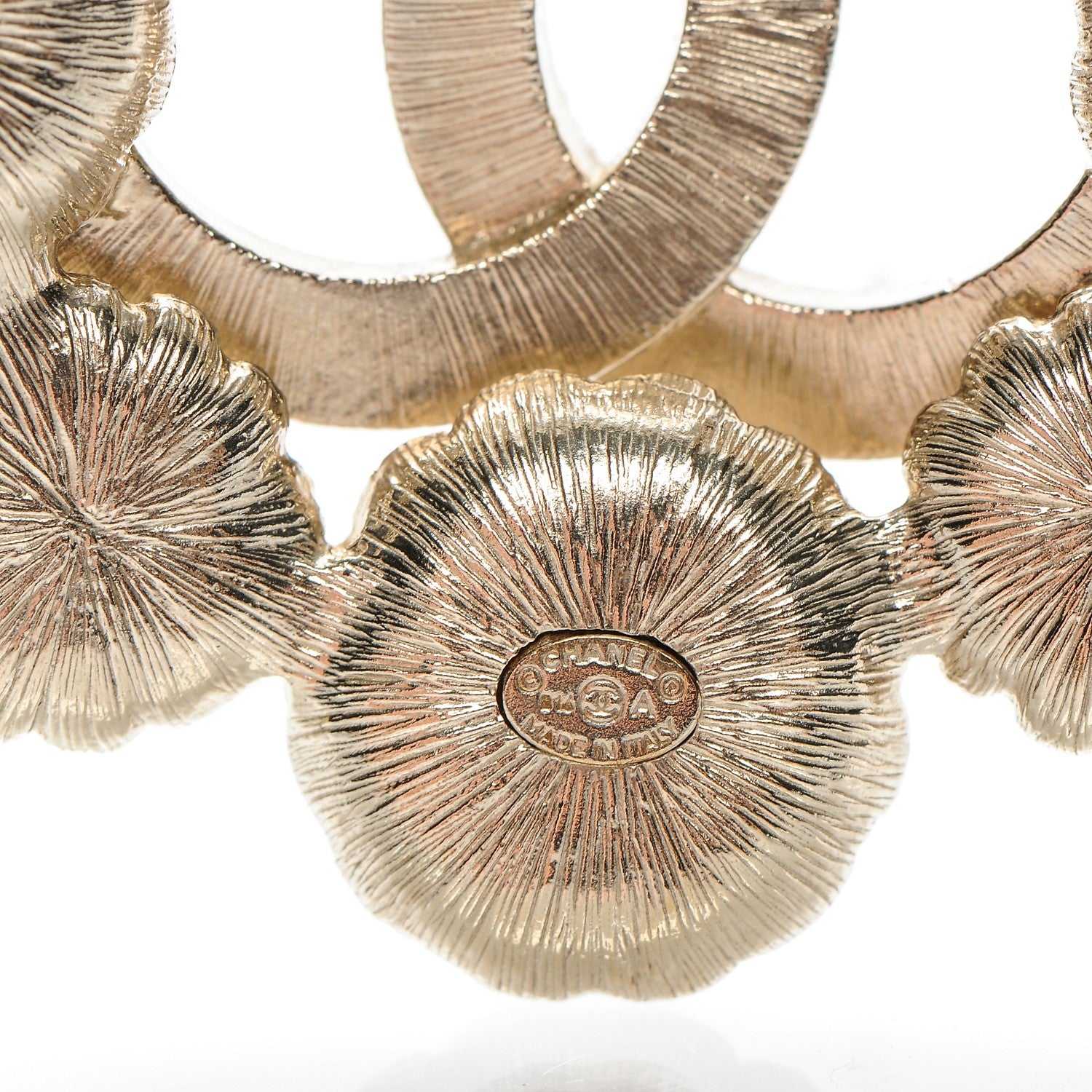 Chanel CC Paris Rome Brooch Black Gold 4 of 4