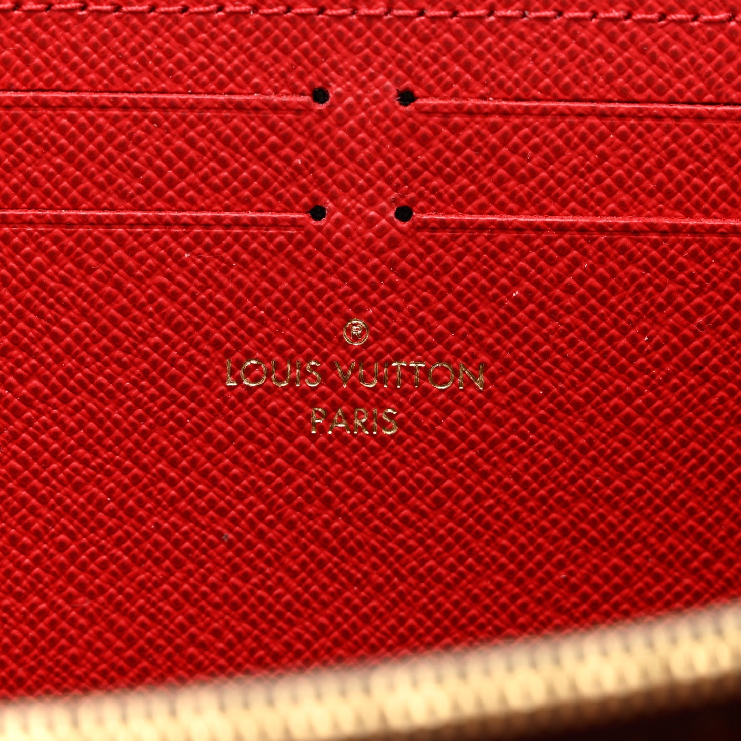 Damier Ebene Clemence Wallet Cherry