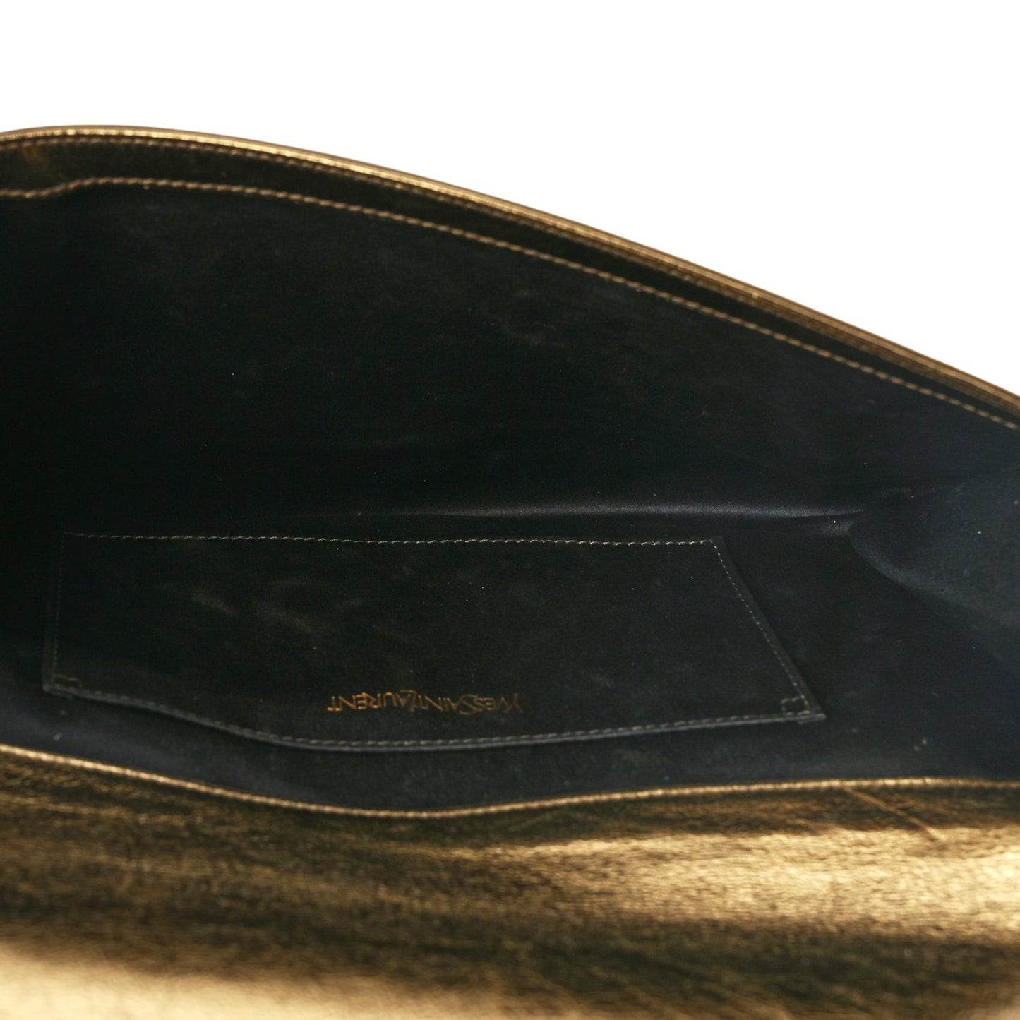 Metallic Calfskin Monogram Large Belle De Jour Clutch Gold