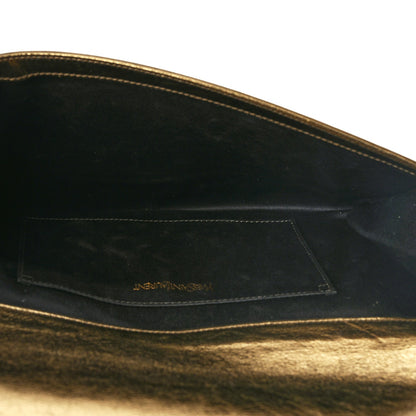 Saint Laurent Metallic Calfskin Monogram Large Belle De Jour Clutch Gold 5 of 7