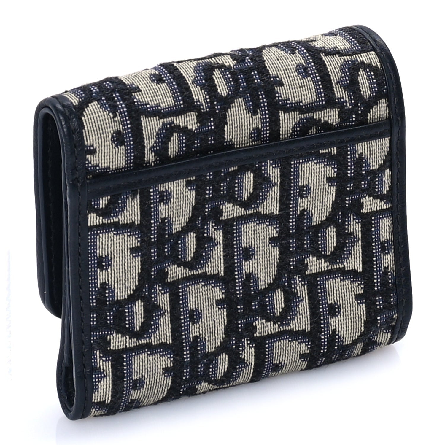 Christian Dior Oblique 30 Montaigne Lotus Wallet Blue 4 of 7