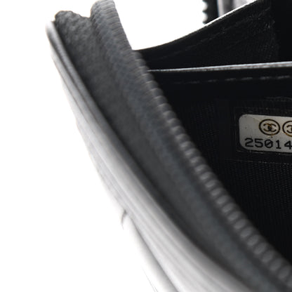 Chanel Lambskin Quilted Boy Zip Around Wallet Black 8 of 10