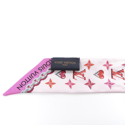 Louis Vuitton Silk Lucky Monogram BB Bandeau Rose Pop 4 of 4